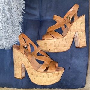 ASH brown leather heeled sandals